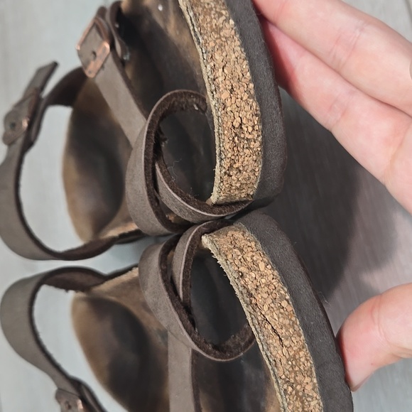 Birkenstock Women Mayari Loop Toe Brown Sandals Slide Flats Shoes Sz 37/6 Regula - Picture 5 of 10